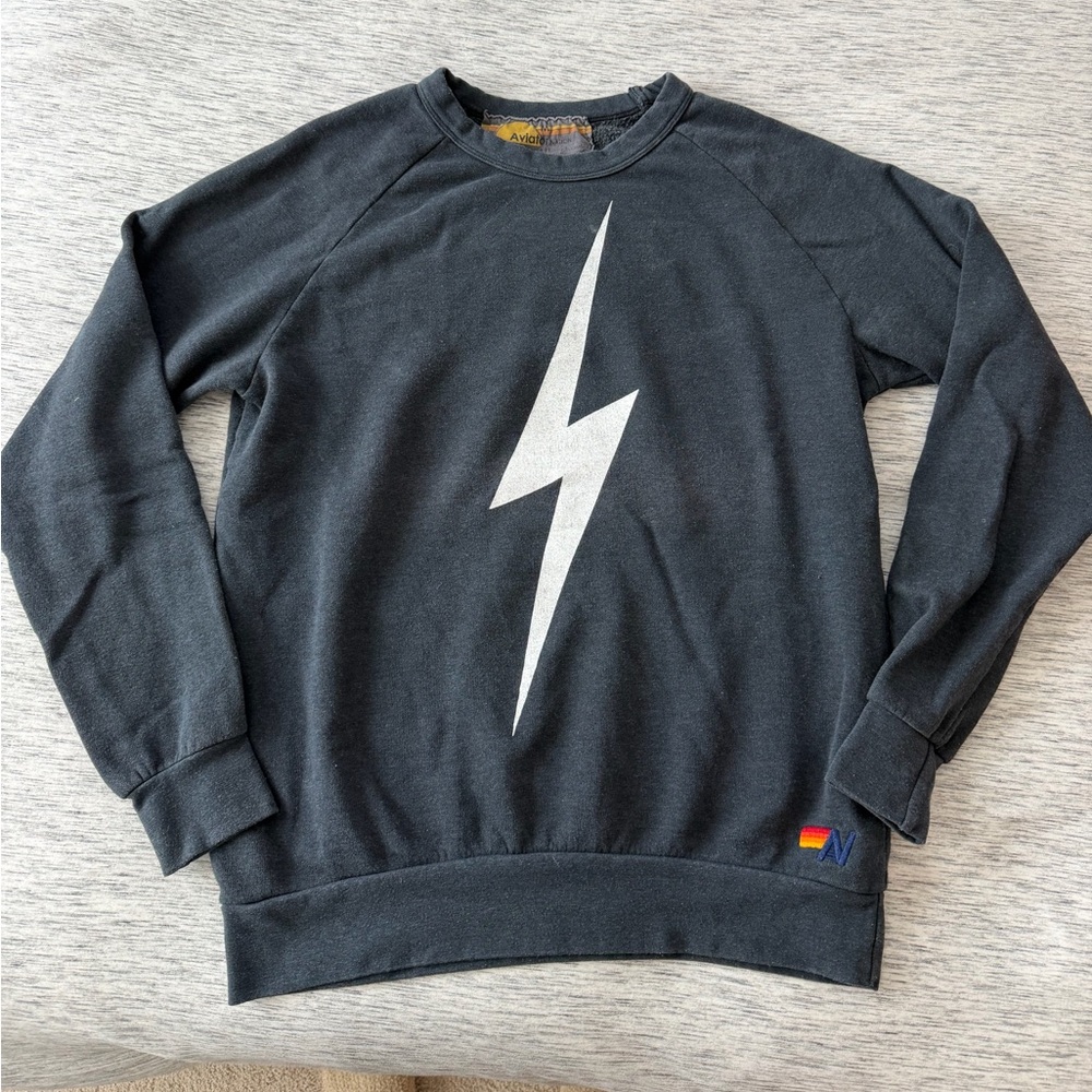 Aviator Nation Black Lightning Bolt Sweatshirt